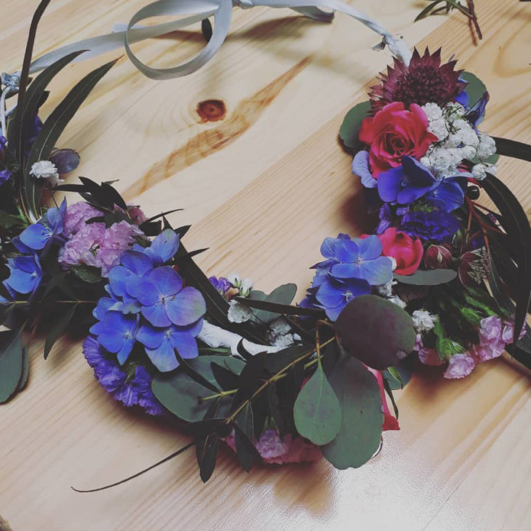 atelier couronne fleurs fraiches lyon